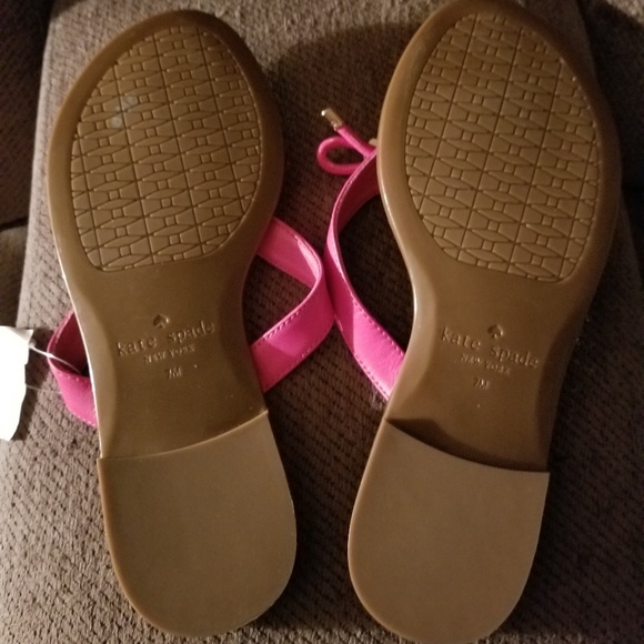 N.I.B Kate Spade Pink Flip Flops Pink  With Bow - Picture 3 of 3